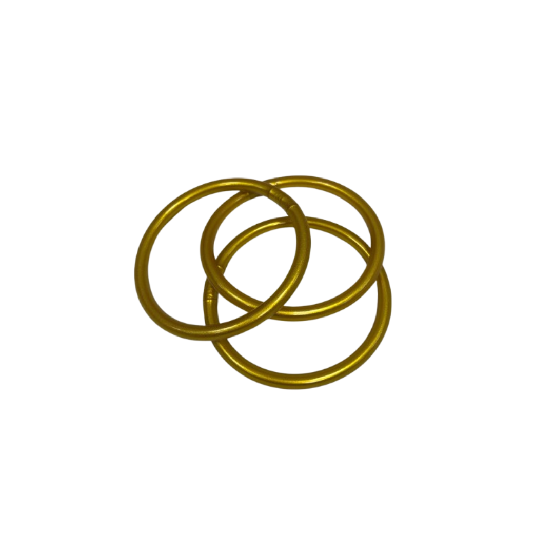 Pack 3 pulseras pan de oro